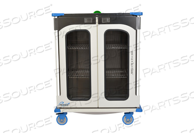 59" REVOLUTION SURGICAL CLOSED CASE CART WITH DOUBLE DOOR/BIOHAZARD WHEEL by Pedigo Products, Inc. 59" REVOLUTION SURGICAL CLOSED CASE CART WITH DOUBLE DOOR/BIOHAZARD WHEEL by Pedigo Products, Inc.
