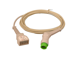 3 LEAD 12 PIN ECG TRUNK CABLE by AirLife (aka SunMed Group, LLC)