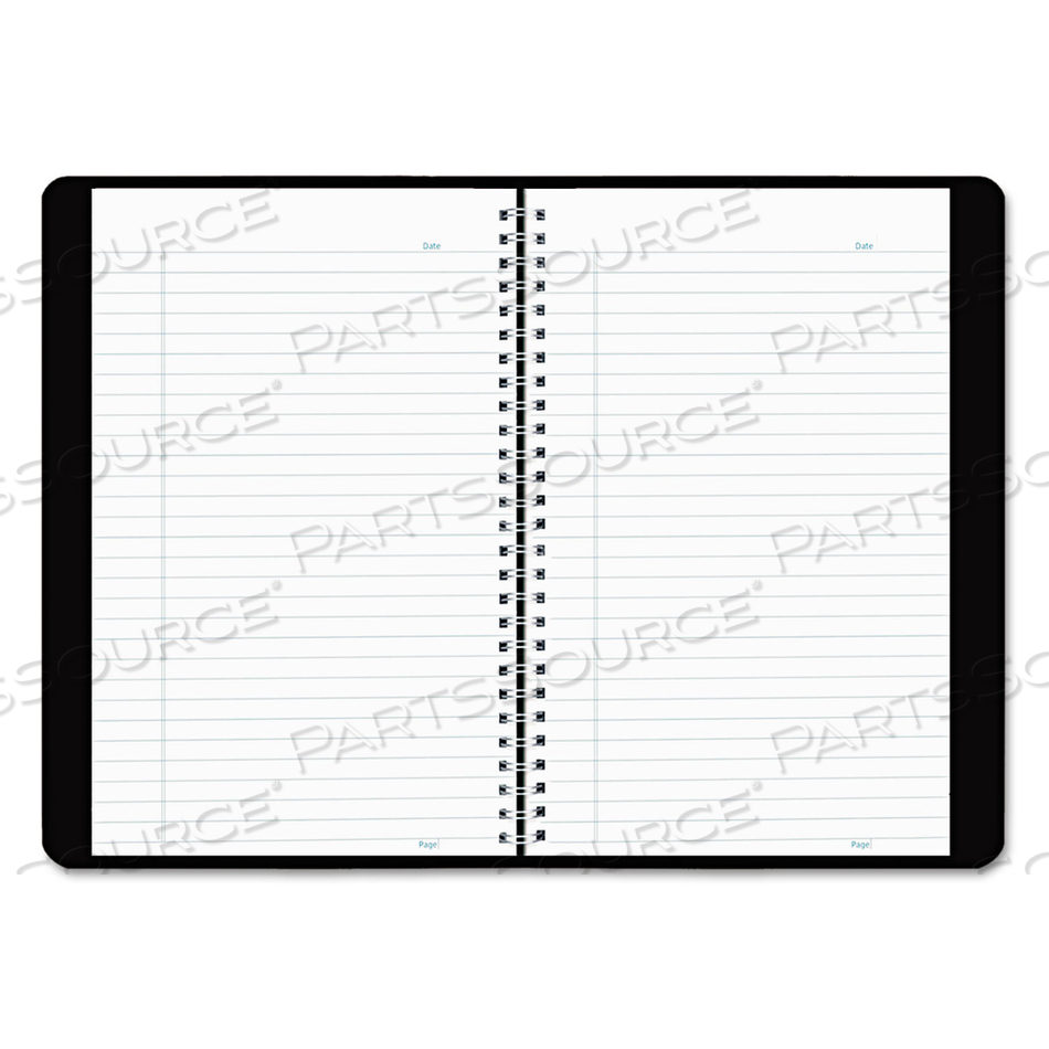 DURAFLEX POLY NOTEBOOK, 1 SUBJECT, MEDIUM/COLLEGE RULE, BLACK COVER, 9.38 X 6, 80 SHEETS 