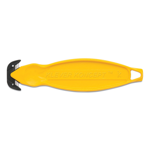 SAFETY CUTTER, 5.75" PLASTIC HANDLE, YELLOW, 10/PACK by Klever Koncept SAFETY CUTTER, 5.75" PLASTIC HANDLE, YELLOW, 10/PACK by Klever Koncept