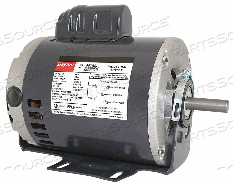 GP MTR CS ODP 1/2 HP 1725 RPM 56 by DAYTON ELECTRIC MANUFACTURING CO GP MTR CS ODP 1/2 HP 1725 RPM 56 by DAYTON ELECTRIC MANUFACTURING CO