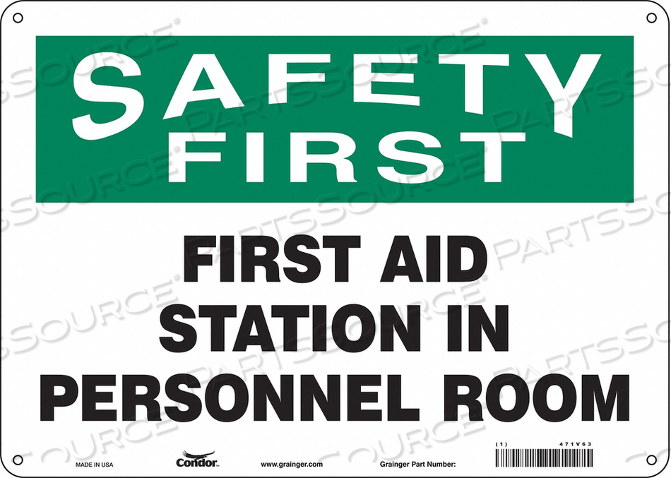 FIRST AID SIGN 14 WX10 H 0.032 THICK 
