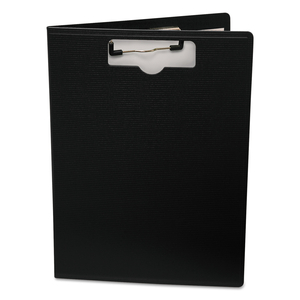 PORTFOLIO CLIPBOARD WITH LOW-PROFILE CLIP, PORTRAIT ORIENTATION, 0.5" CLIP CAPACITY, HOLDS 8.5 X 11 SHEETS, BLACK by Mobile OPS