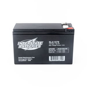 BATTERY, SEALED LEAD ACID, 2.56IN WIDTH, 3.7IN HEIGHT, 8AH CAPACITY, 5.94IN LENGTH, F2 0.25IN FASTON SPADE TERMINAL TYPE, 12V VOLTAGE RATING by Interstate All Battery