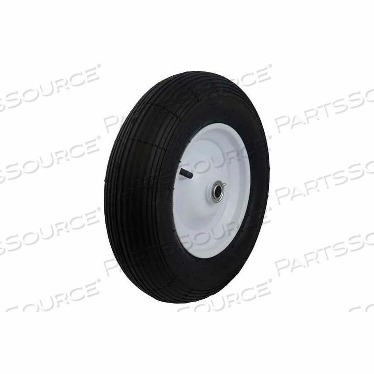 4.80/4.00-8 RIBBED TREAD PNEUMATIC - 3" CENTERED HUB - 5/8" BEARING by Marathon