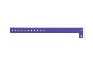 ID WRISTBAND VINYL L-SHAPED PURPLE PK500 by Identiplus