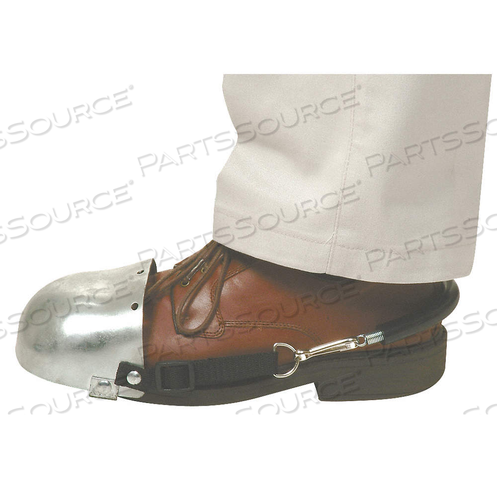 TOE GUARD, UNISEX, SILVER, STEEL, 10.6 OZ WT EACH, STRAPS, UNIVERSAL, , 1 PR by Approved Vendor