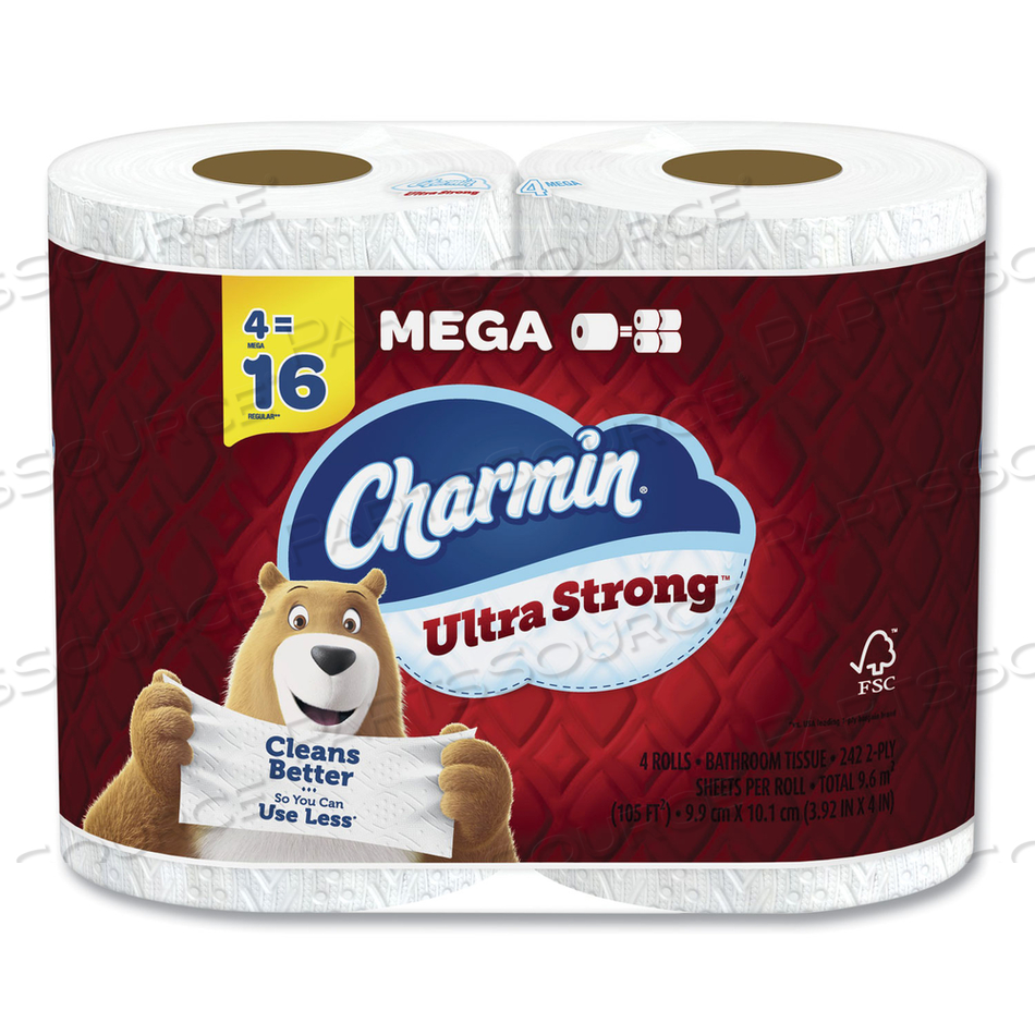 ULTRA STRONG BATHROOM TISSUE, SEPTIC SAFE, 2-PLY, WHITE, 264 SHEET/ROLL, 4/PACK, 6 PACKS/CARTON 