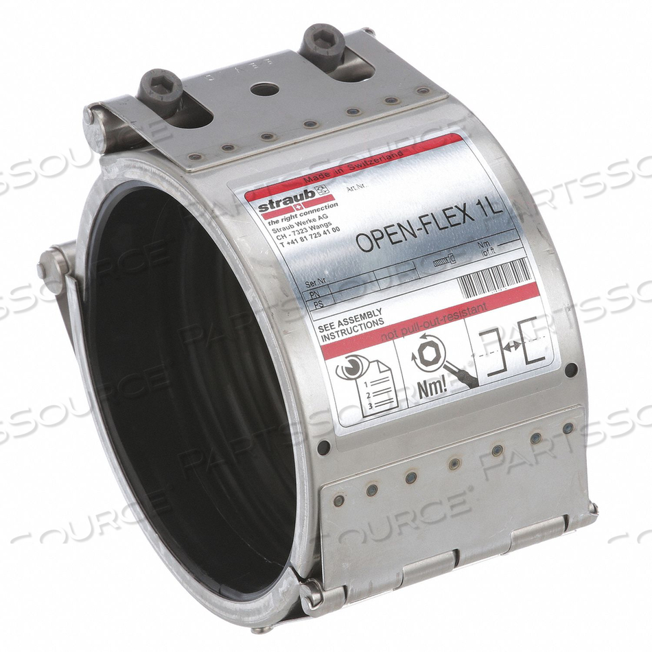 OPEN FLEX COUPLING 1-1/2 IN PIPE SIZE by Straub OPEN FLEX COUPLING 1-1/2 IN PIPE SIZE by Straub