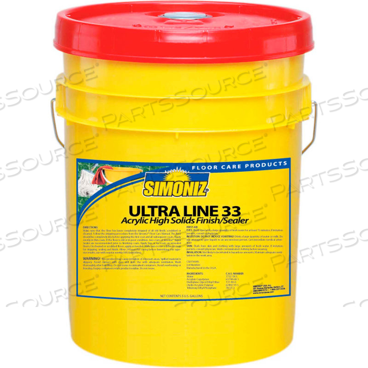 ULTRA LINE 33 FLOOR FINISH & SEALER, 5 GALLON PAIL by Simoniz USA