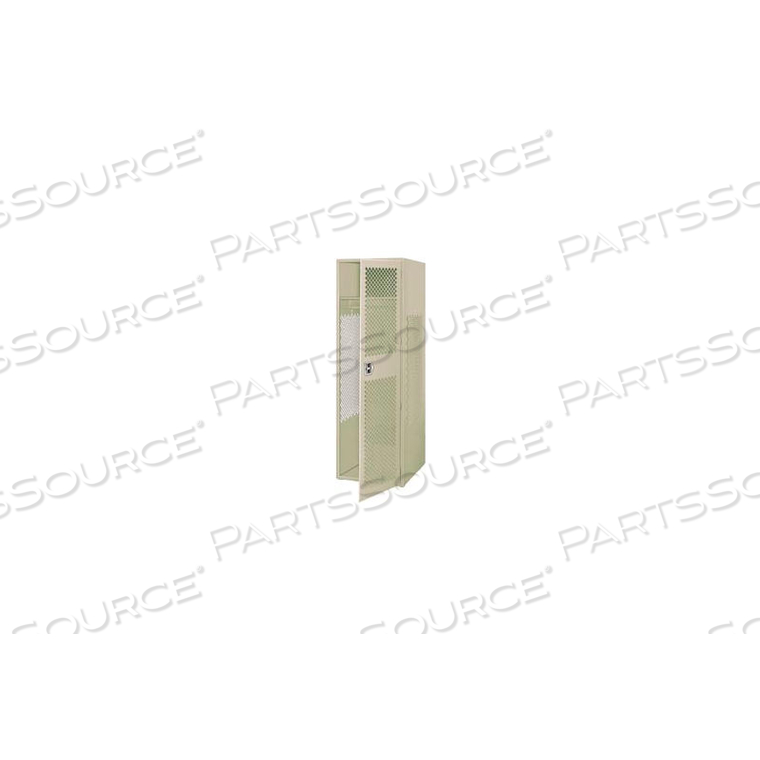 WELDED STEEL SECURITY GEAR LOCKER W/DOOR, 24"WX24"DX72"H, PUTTY by Pucel Enterprises