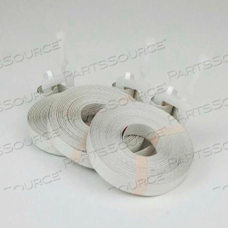 PRE-CUT POLYPROPYLENE STRAPPING WITH PLASTIC BUCKLE, 1/2" X 17', WHITE, 500 STRAPS by Encore Packaging LLC