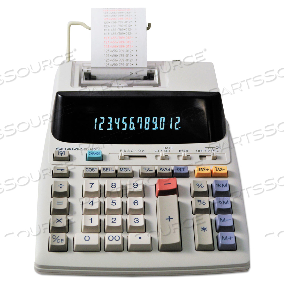 EL-1801V TWO-COLOR PRINTING CALCULATOR, BLACK/RED PRINT, 2.1 LINES/SEC by Sharp Electronics Corporation