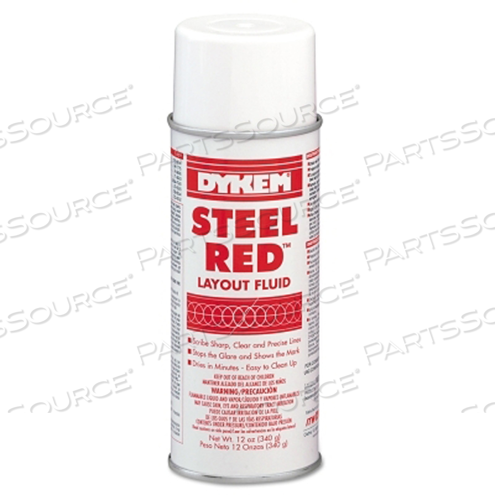 80096 ITW DYKEM STEEL RED LAYOUT FLUID,16 OZ AEROSOL by Dykem