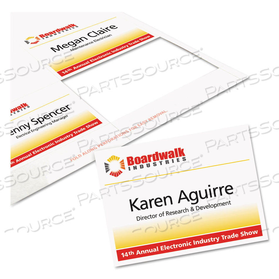 NAME BADGE INSERT REFILLS, HORIZONTAL/VERTICAL, 3 X 4, WHITE by Avery NAME BADGE INSERT REFILLS, HORIZONTAL/VERTICAL, 3 X 4, WHITE by Avery
