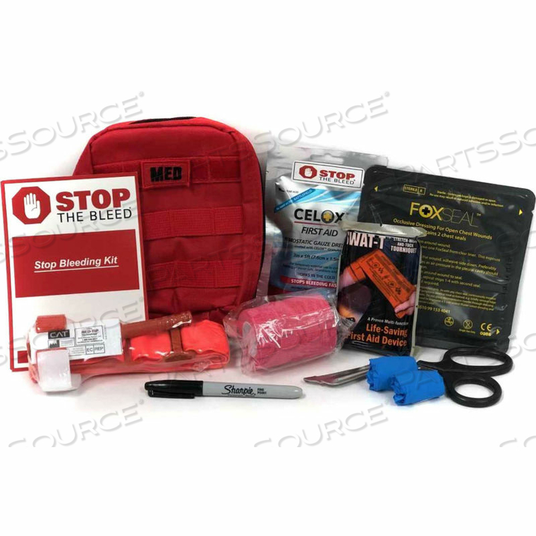 BLEEDING TRAUMA KIT, MOLLE BAG, 2 TOURNIQUET, CHEST SEAL by Celox BLEEDING TRAUMA KIT, MOLLE BAG, 2 TOURNIQUET, CHEST SEAL by Celox