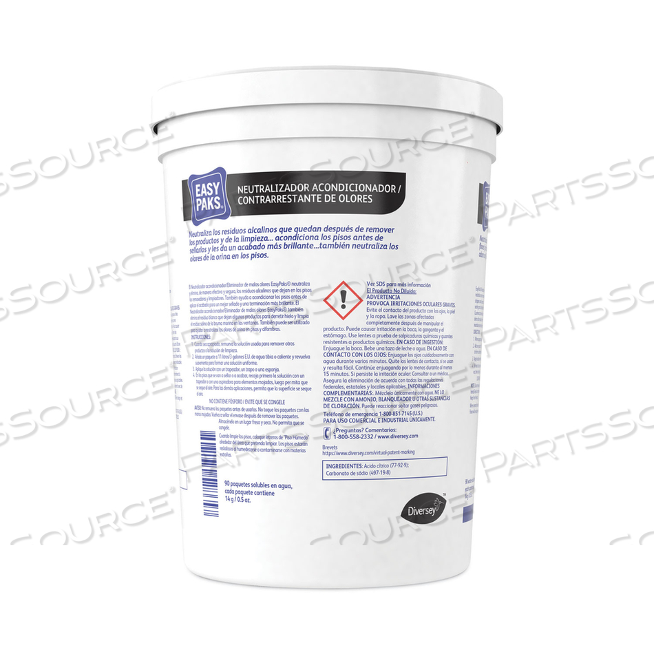 NEUTRALIZER CONDITIONER/ODOR COUNTERACTANT, 0.5 OZ PACKET, 90/TUB by Easy Paks