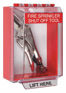 UNIVERSAL STOPPER 6 IN H CLEAR/RED/GRAY by Safety Technology International