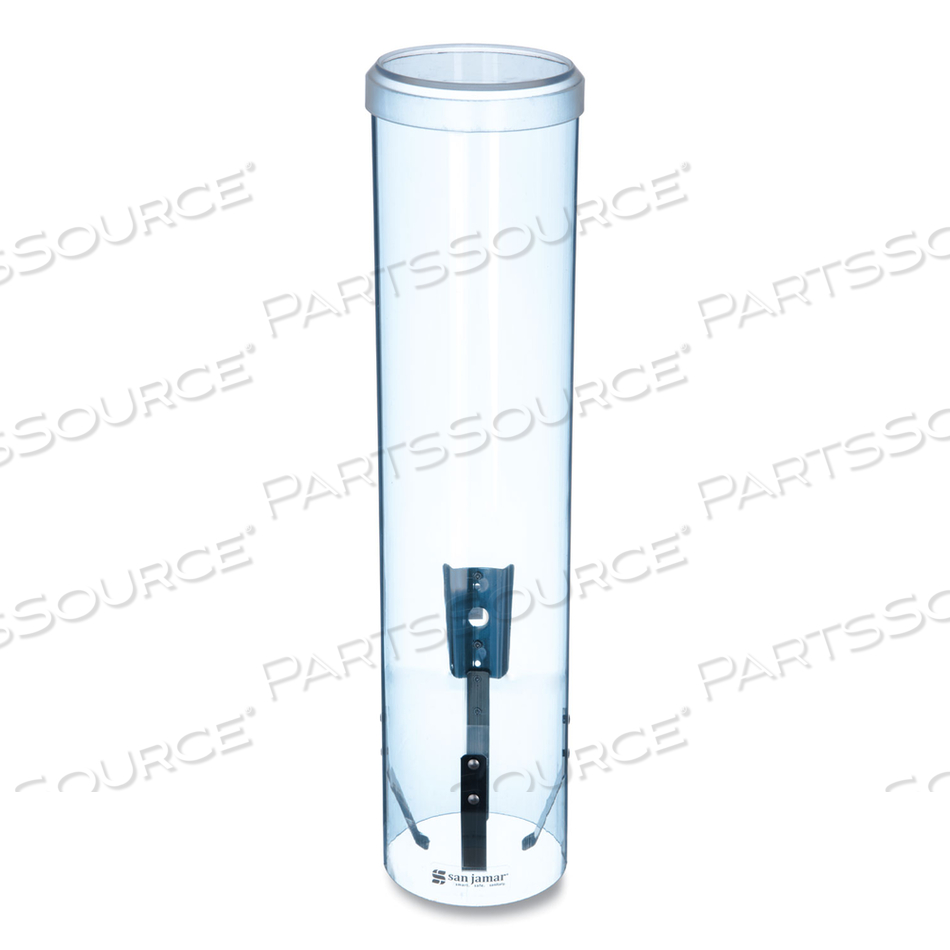 LARGE PULL-TYPE WATER CUP DISPENSER, FOR 12 OZ CUPS, TRANSLUCENT BLUE by San Jamar