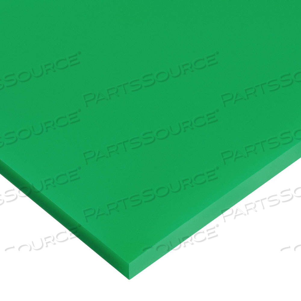 PLASTIC SHEET, 0.118 IN PLASTIC THICK, 48 IN W X 96 IN L, GREEN, OPAQUE, 2,250 PSI TENSILE STRENGTH by Approved Vendor