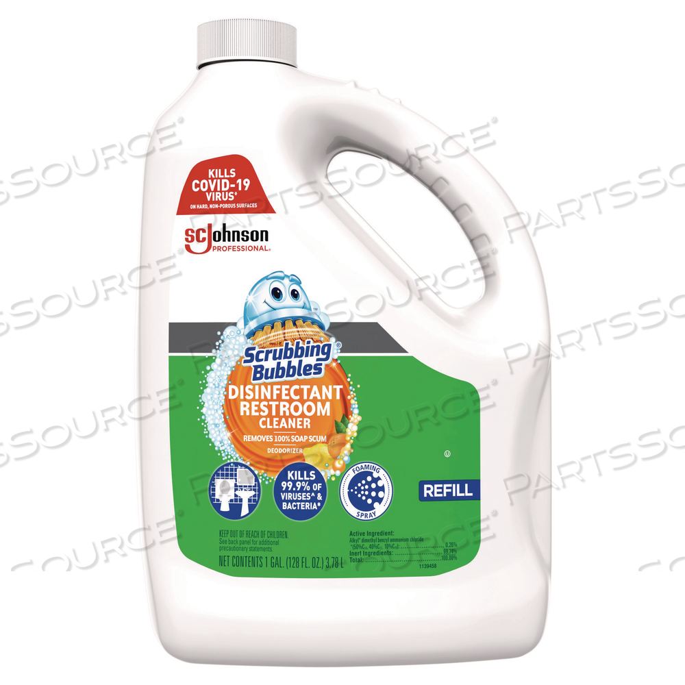 DISINFECTANT RESTROOM CLEANER, FRESH SCENT, 1 GAL BOTTLE by Scrubbing Bubbles DISINFECTANT RESTROOM CLEANER, FRESH SCENT, 1 GAL BOTTLE by Scrubbing Bubbles