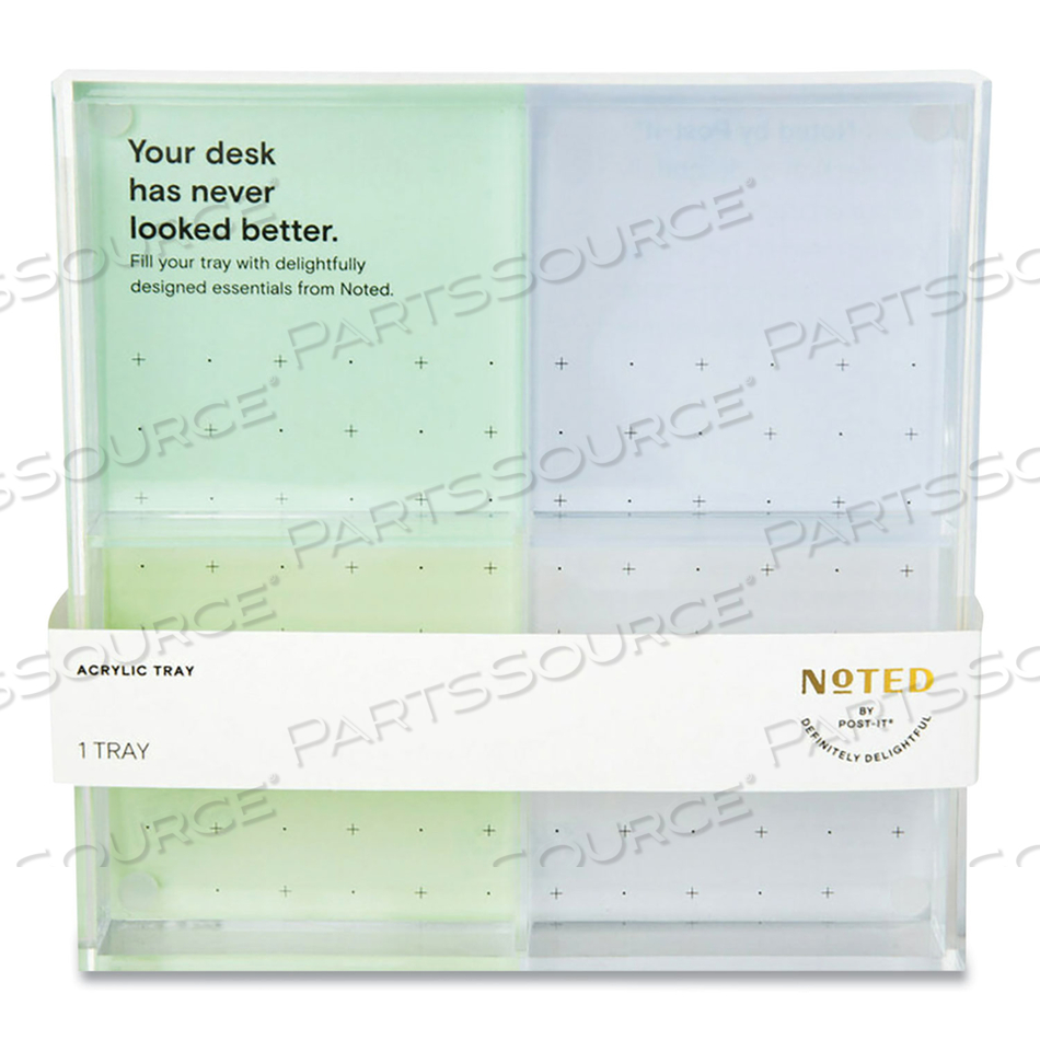 LARGE ACRYLIC TRAY, FOR (4) 3 X 3 PADS, CLEAR 