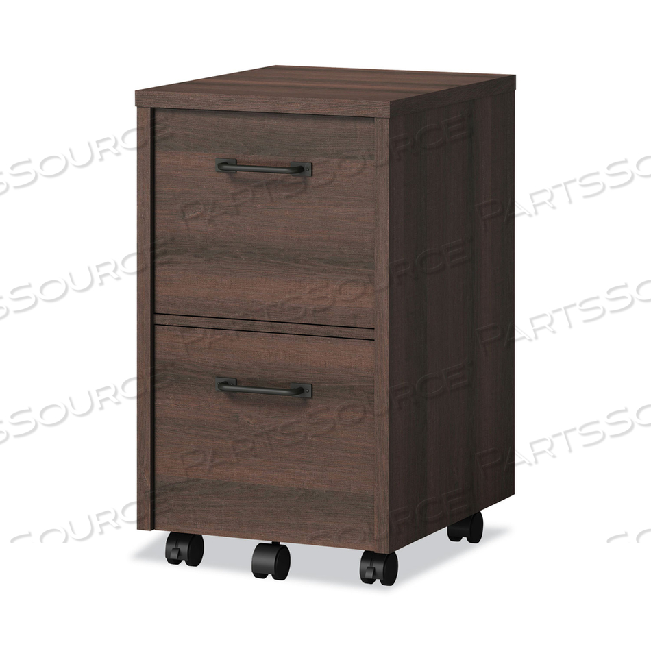 DULZURA TWO-DRAWER VERTICAL FILE CABINET, FILE/FILE, LEGAL/LETTER, DARK BROWN, 17 X 20 X 29.25 