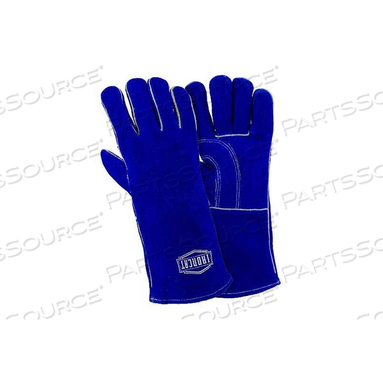 IRONCAT INSULATED SLIGHTLY SELECT COWHIDE WELDING GLOVE - LEFT HAND ONLY, BLUE, LARGE 