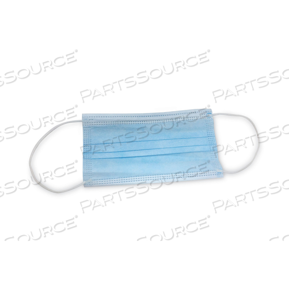 THREE-PLY GENERAL USE FACE MASK, BLUE/WHITE, 2,500/CARTON 