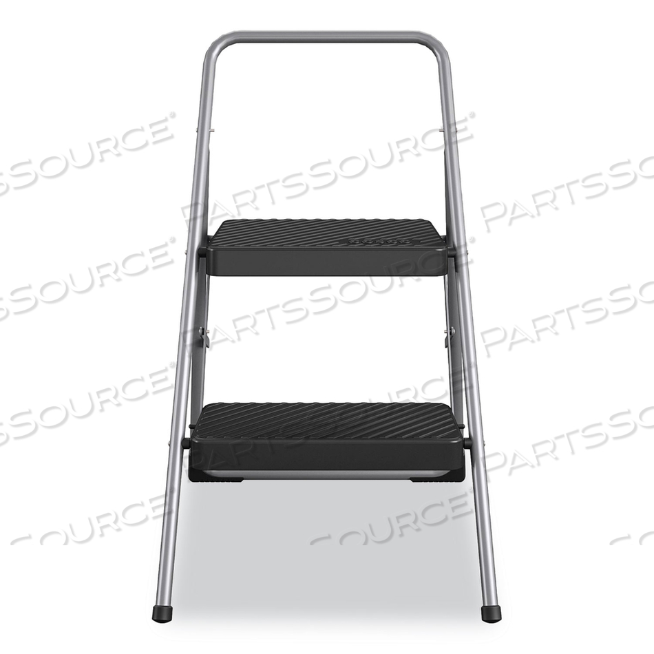 2-STEP FOLDING STEEL STEP STOOL, 200 LB CAPACITY, 28.13" WORKING HEIGHT, COOL GRAY by Cosco 2-STEP FOLDING STEEL STEP STOOL, 200 LB CAPACITY, 28.13" WORKING HEIGHT, COOL GRAY by Cosco