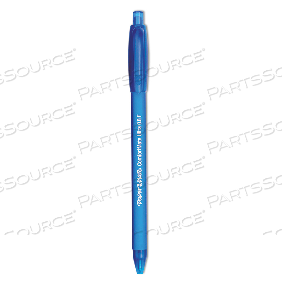 COMFORTMATE ULTRA BALLPOINT PEN, RETRACTABLE, FINE 0.8 MM, BLUE INK, BLUE BARREL by Paper Mate COMFORTMATE ULTRA BALLPOINT PEN, RETRACTABLE, FINE 0.8 MM, BLUE INK, BLUE BARREL by Paper Mate