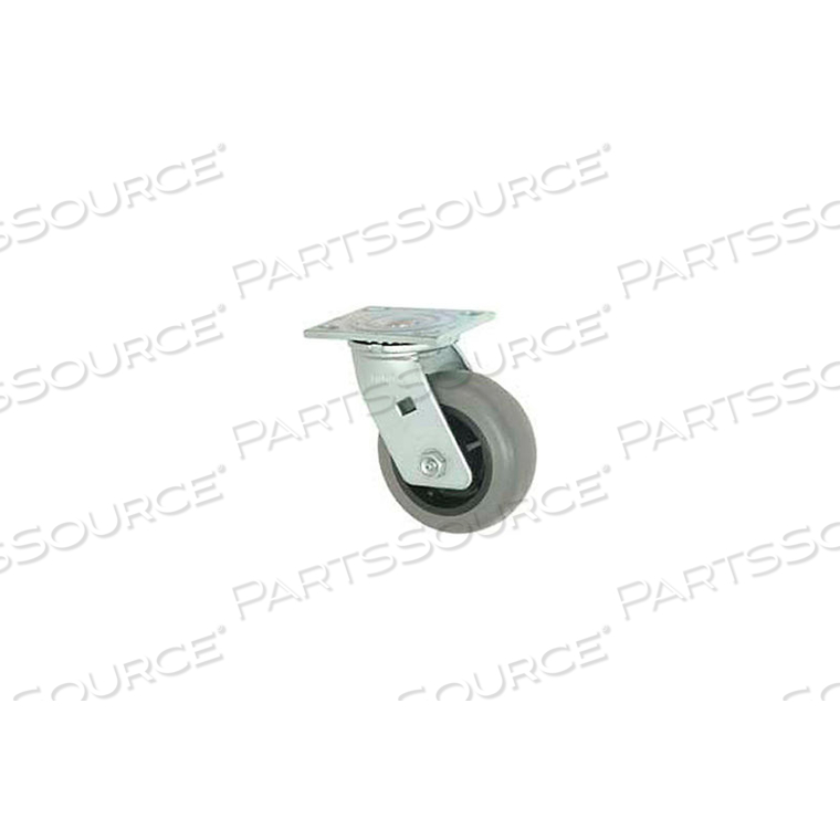 SWIVEL PLATE CASTER 5" TPR WHEEL by Faultless Caster