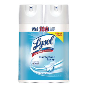 DISINFECTANT SPRAY, CRISP LINEN, 12.5 OZ AEROSOL SPRAY, 2/PACK, 6 PACK/CARTON by Lysol