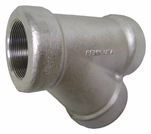 45° LATERAL WYE, 316 STAINLESS STEEL, 1 1/2 IN X 1 1/2 IN X 1 1/2 IN FITTING PIPE SIZE, CLASS 3000 by Penn Machine Works