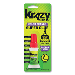 COLOR CHANGE BRUSH ON GLUE, 0.18 OZ, DRIES CLEAR by Krazy Glue