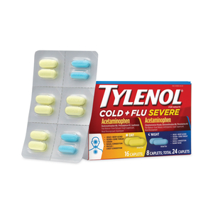 COLD AND FLU SEVERE DAY AND NIGHT CAPLETS, 24 CAPLETS/BOX, 3 BOXES/PACK by Tylenol