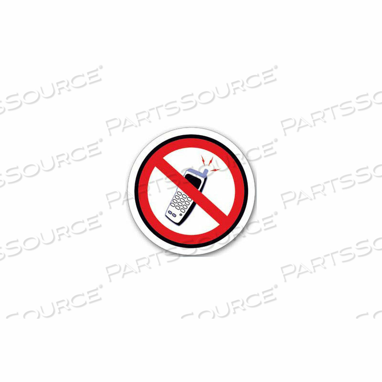 DURASTRIPE 32" ROUND SIGN - NO CELL PHONES - NO TEXT by ERGOMAT INC. DURASTRIPE 32" ROUND SIGN - NO CELL PHONES - NO TEXT by ERGOMAT INC.