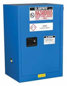 HAZ MATERIAL SAFETY CABINET 12 GAL BLUE by Justrite