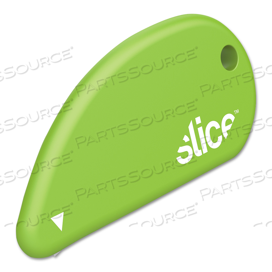 SAFETY CUTTERS, FIXED, NON REPLACEABLE MICRO SAFETY BLADE, 0.1" CERAMIC BLADE, 2.4" PLASTIC HANDLE, GREEN by Slice SAFETY CUTTERS, FIXED, NON REPLACEABLE MICRO SAFETY BLADE, 0.1" CERAMIC BLADE, 2.4" PLASTIC HANDLE, GREEN by Slice