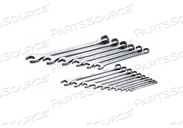 COMBO WRENCH SET LONG 1/4-1-1/4 IN 16 PC by SK Professional Tools