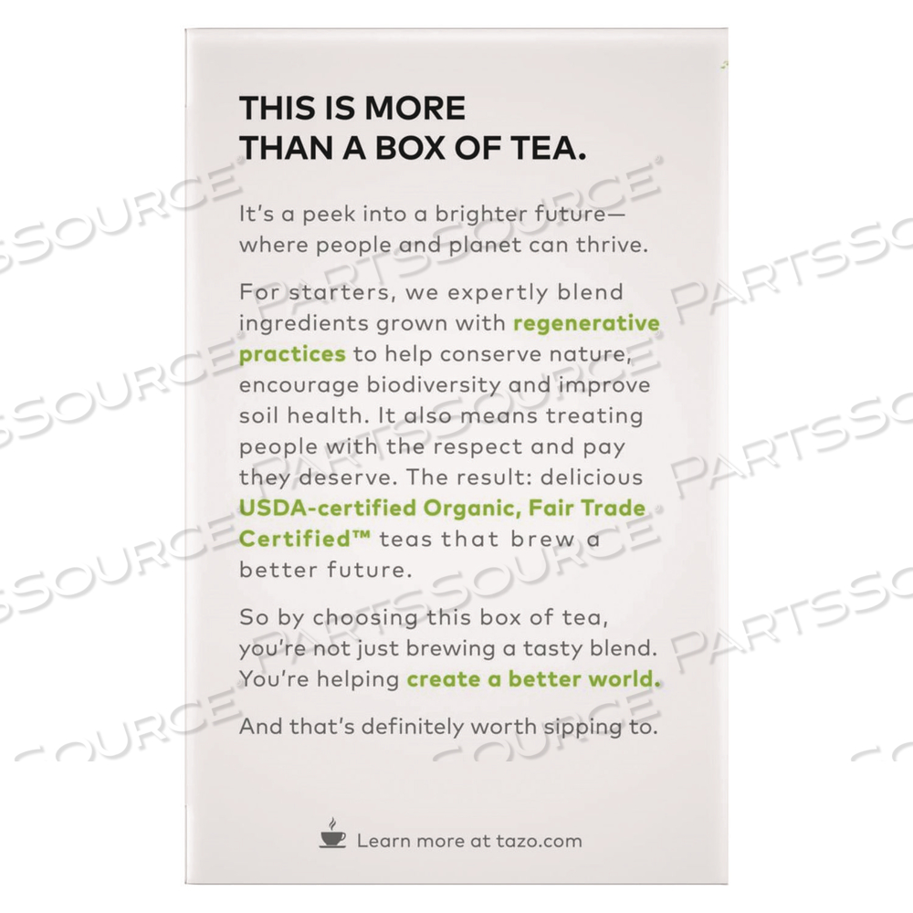 TEA BAGS, ORGANIC ZEN by Tazo TEA BAGS, ORGANIC ZEN by Tazo