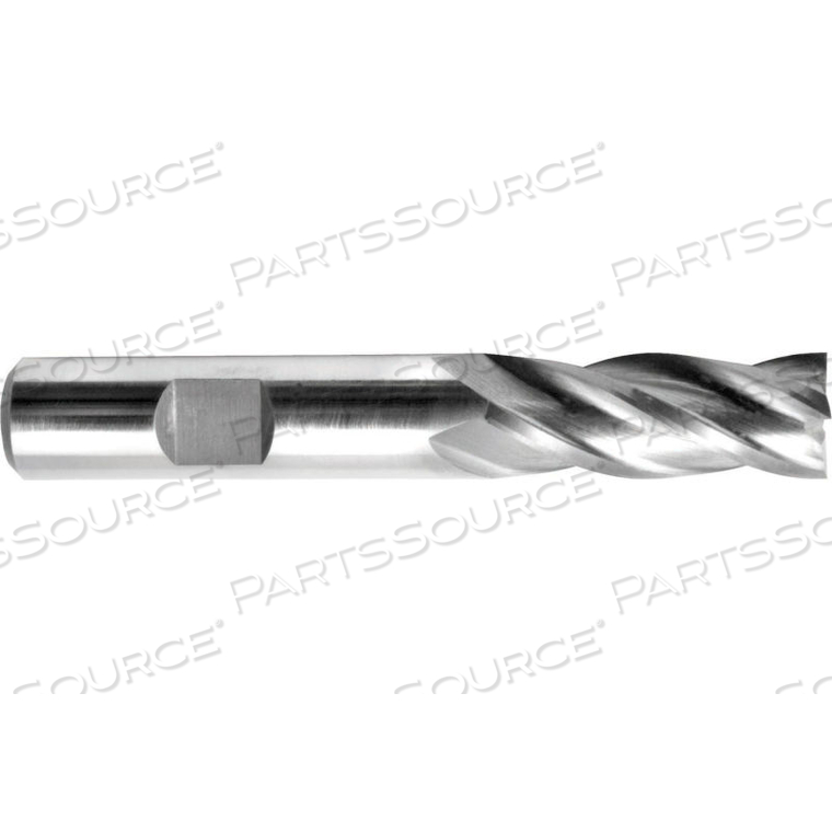 1-1/4" DIA., 3/4" SHANK, 1-5/8" LOC, 3-7/8" OAL, 6 FLUTE COBALT SINGLE END MILL, UNCOATED 