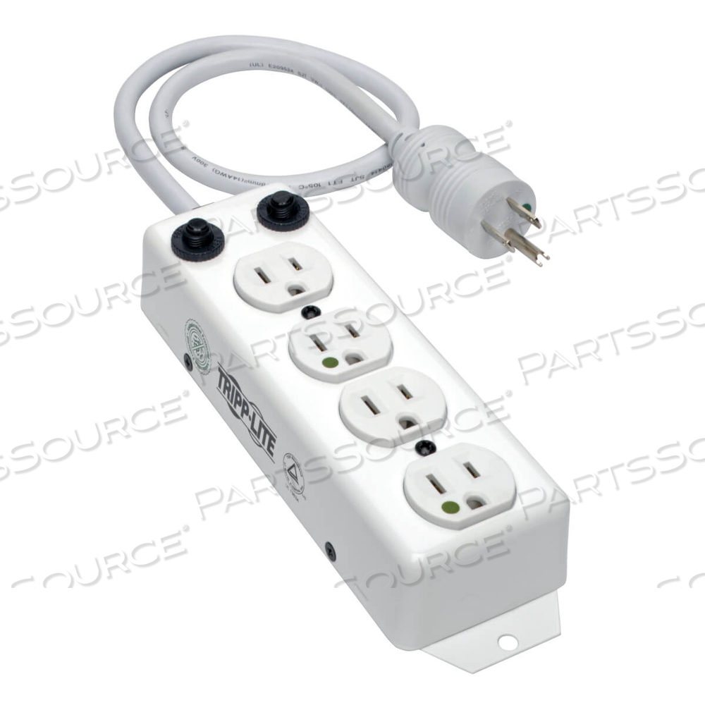 POWER STRIP MEDICAL HOSPITAL GRADE UL1363A 4 OUTLET 15A 7FT CORD by Tripp Lite