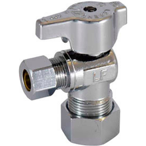 5/8ODX3/8OD T595 NO LEAD CHROME BRASS 1/4 TURN ANGLE STOP VALVE by Legend Valve & Fitting Inc