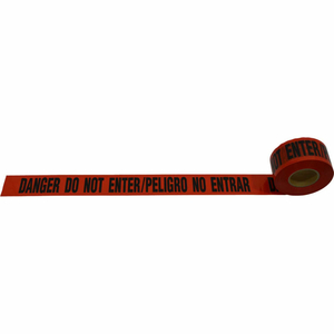 DANGER DO NOT ENTER / PELIGRO NO ENTRAR" BARRICADE TAPE, RED TAPE/BLACK PRINT, 3" X 1000' by Petra Roc Inc DANGER DO NOT ENTER / PELIGRO NO ENTRAR" BARRICADE TAPE, RED TAPE/BLACK PRINT, 3" X 1000' by Petra Roc Inc