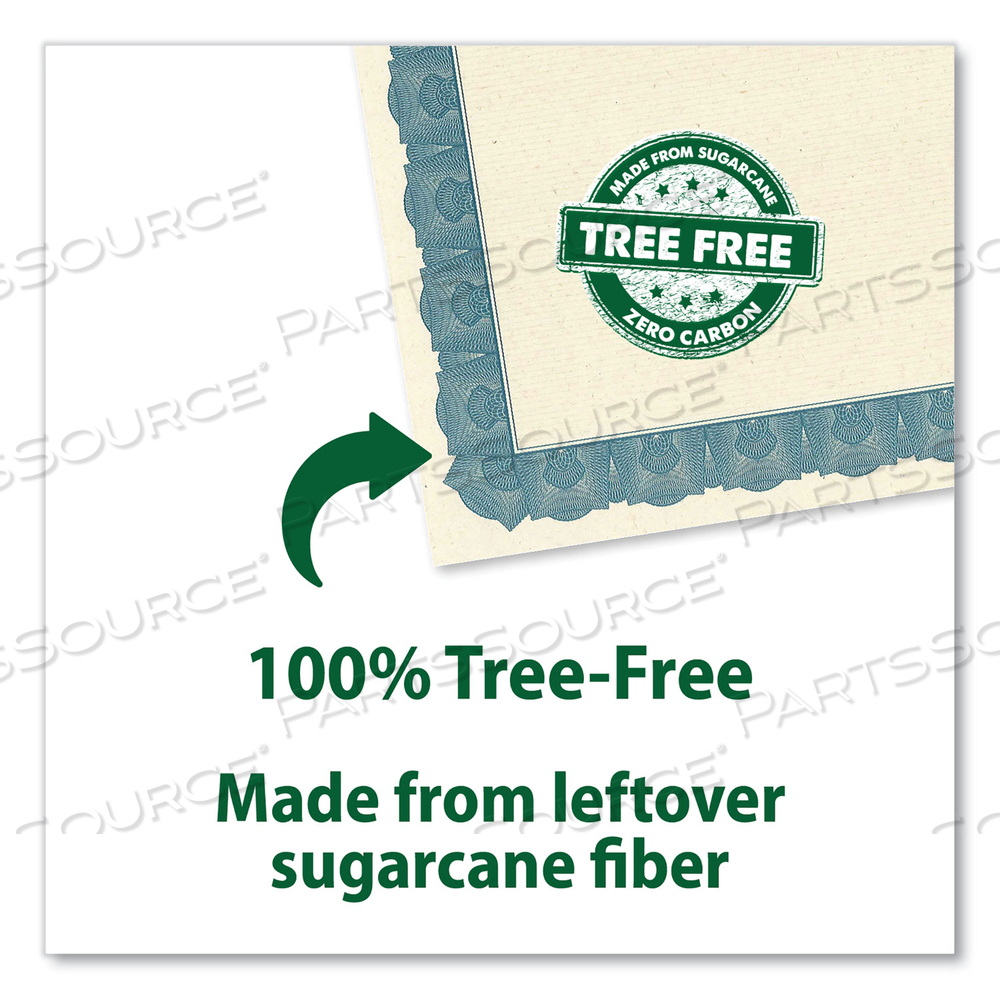 AWARD CERTIFICATES, 8.5 X 11, NATURAL WITH BLUE BRAIDED BORDER by Geographics