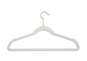 FLOCKED SUIT HANGER - WHITE, 50/PK by Honey-Can-Do FLOCKED SUIT HANGER - WHITE, 50/PK by Honey-Can-Do