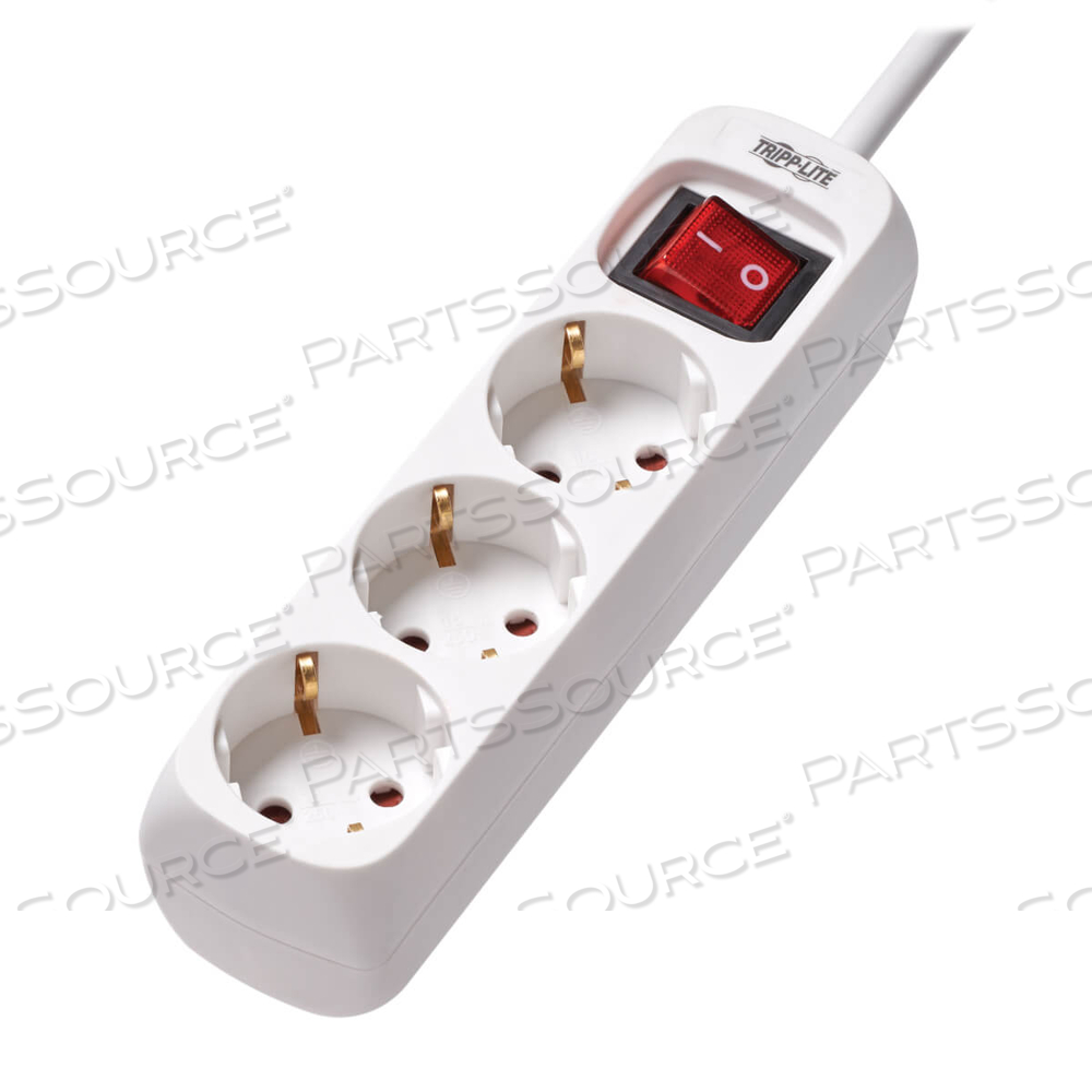 POWER STRIP 3-OUTLET GERMAN TYPE F SCHUKO OUTLET 220-250V 16A 