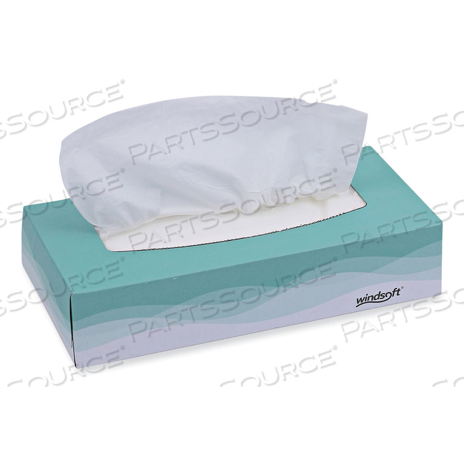 FACIAL TISSUE, 2 PLY, WHITE, FLAT POP-UP BOX/BOX by Windsoft FACIAL TISSUE, 2 PLY, WHITE, FLAT POP-UP BOX/BOX by Windsoft