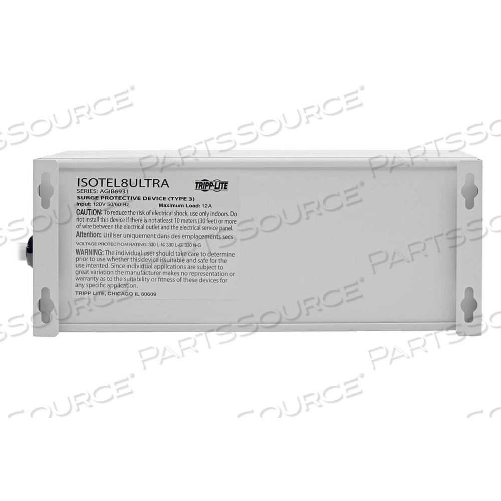 ISOBAR SURGE PROTECTOR METAL RJ11 8 OUTLET 12FT CORD 3840 JOULES by Tripp Lite ISOBAR SURGE PROTECTOR METAL RJ11 8 OUTLET 12FT CORD 3840 JOULES by Tripp Lite